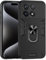 ILING Case for Xiaomi Poco X6 Pro 5G, Military Grade Shockproof Heavy Duty Protective Phone Case Cover with Enhanced Metal Ring Kickstand [Support Magnet Mount] (Black)