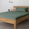 AGAPIE - Bambus Lyocell Spannbettlaken 100x200x35 cm - Dunkel-Grün, 100% Bio Oeko-Tex 100, für Allergiker, Antibakteriell, Ganzjahres-Bettwäsche, Atmungsaktiv, Geruchshemmend, Besonders sanft