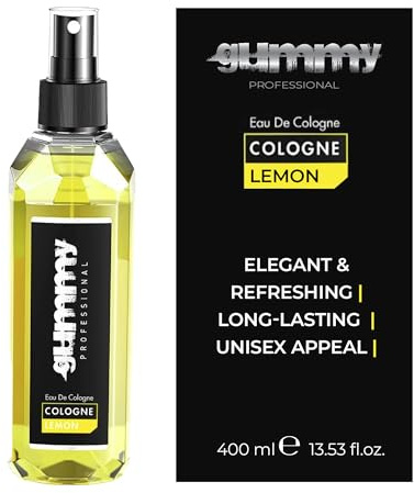 Gummy Eau de Cologne Spray 400ml – After Shave Duftwasser – Barber Cologne für Männer & Frauen (5 verschiedene Sorten) (Zitrone)