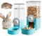 Bebedero y alimentador automático, dispensador automático de alimentos para colgar dispensador de agua automático alimentador automático para colgar dispensador de agua para gato, conejo