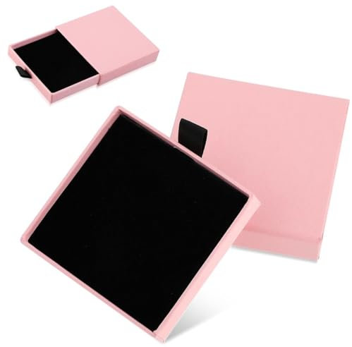 JEYORZY 1 Pezzo Confezione regalo per gioielli Scatole Regalo, Scatola Portagioie per Collane, Orecchini e Anelli, Conservazione Sicura e Presentazione Raffinata, Dimensioni 9 x 9 x 1,7 cm