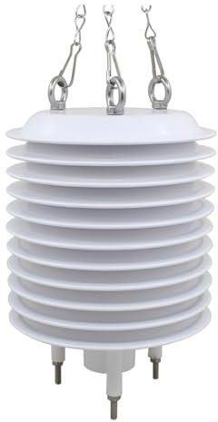 Eletech Abri meteo ventilé abri solaire vent ID63mm pour sonde extérieur station météo housse de protection emetteur capteur (11 plaques)