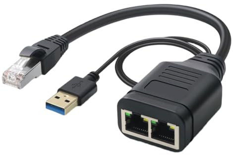 Adaptador divisor RJ45 de 1 entrada 2/3/4 de salida Ethernet para cable Cat5/5e/6/7/8, soporta intercambio de Internet de 100 Mbps