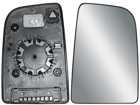 Espejo exterior derecho de repuesto para el lado del copiloto, gran cristal superior calentado con placa trasera cristal de espejo para Mercedes Sprinter 906 2006-2025 VW Crafter 2006-2017