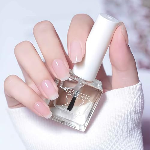 Clear 2 In 1 Water-Based Top Coat & Base Coat Nail Varnish - Quick Dry Long Lasting Clear Nail Polish & Protector - Suitable For Women