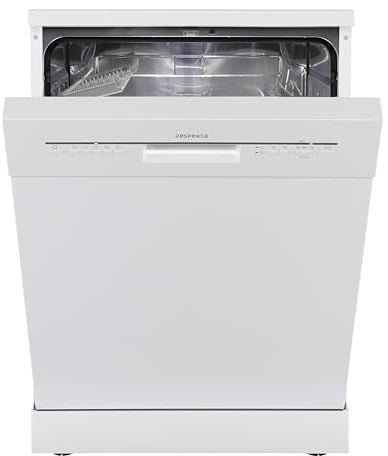 Respekta Bena Unterbau-Geschirrspüler, 60 cm/Freistehend / 5 Programme/Startzeitvorwahl/Automatische Türöffnung / 2 Sprühebenen / 49 dB/Energieeffizienzklasse D/Weiß / GSPS60W-12