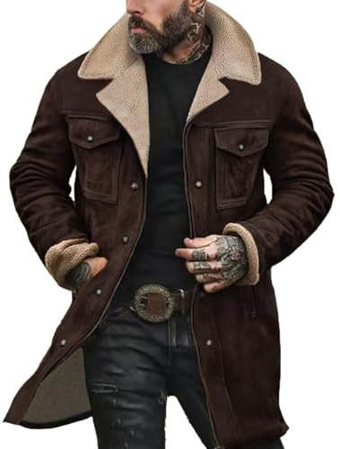 Generisch Trenchcoat Herren Jacke Fleecejacke Herren Mit Multi Taschen Ohne Kapuze Einfarbiger Winterjacke ReißVerschluss Winter Warm Softshelljacke Fleece Bequem Fit Wintermantel