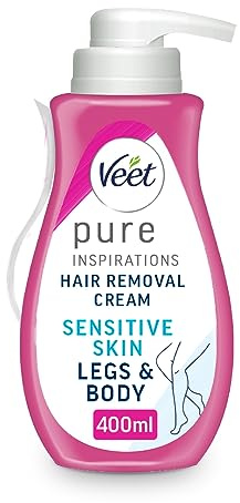 Veet Pure Legs & Body Hair Removal Cream, 400ml, Sensitive Skin