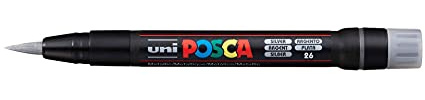 Uni Posca Marker PCF-350 Lack Glas Pen Spitze 8 mm silberfarben