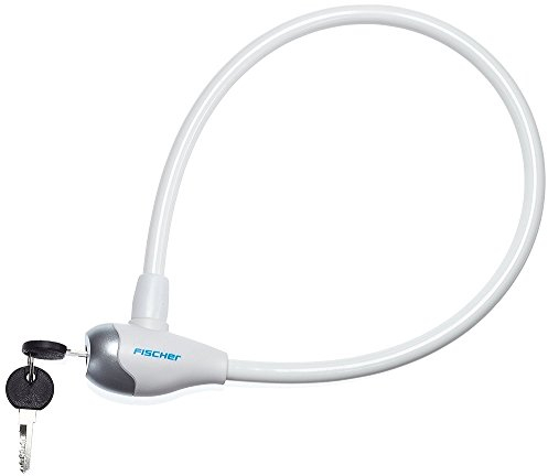 FISCHER Kabelschloss, Länge: 65 cm, farblich sortiert (weiߟ, blau, rot)
