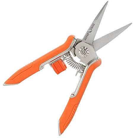 FLORA GUARD 16,5 cm Gartenschere,Baumschere mit Bypass-Schneide für Äste und Zweige,mit Edelstahl mit Soft-Touch-Griff(Orange)