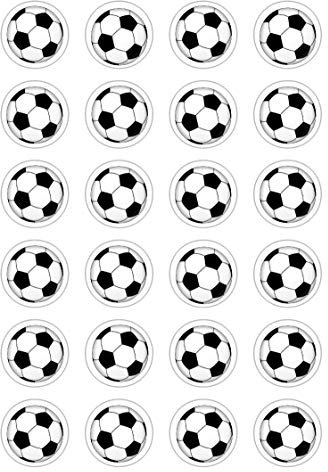 24 x Football Celebration Comestible Papier pour Cupcakes gâteaux Décorations