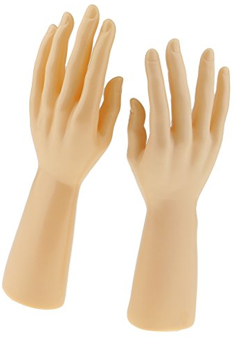 Baoblaze Dekohand, Schmuckhand, Schmuckhalter, Schaufensterpuppe Hände 1 Paar, Hautfarbe