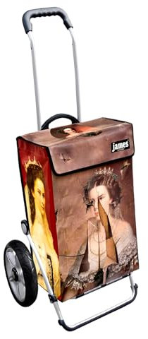 James® Einkaufstrolley modern Design Sissi-Broken, bunter Einkaufswagen, Hackenporsche, Shopping-Lifestyle, LKW-Plane, 50kg Tragkraft, Grosse Räder, Made in Österreich!