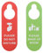 Cartello per porta con scritta Do Not Disturb Door Hanger (verde/rosso su entrambi i lati) Please Do Not Disturb on front and Welcome Please Make Up Room Back Side, ideale per uffici, hotel, casa
