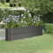 WIFESE Pflanzkübel Pulverbeschichteter Stahl 260x40x68 cm Anthrazit Blumentopf Gross Hochbeet Metall PflanzküBel Groß AußEn BlumentöPfe Plant Box Blumentopf Hoch BlumenküBel Groß Gemüsebett