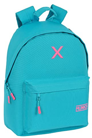 MUNICH - Mochila Juvenil para Portátil 14.1, Ideal para Jóvenes de Diferentes Edades, Cómoda y Versátil, Calidad y Resistencia, 31x16x41 cm, Color Turquesa