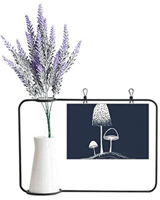 no/no Cute Cartoon Mushroom Illustration Artificial Lavender Flower Vase Bottle Card