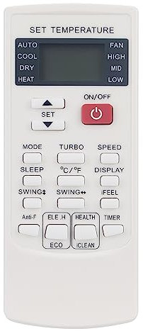 Mando Aire Acondicionado Compatible con AUX MundoClima FanWorld Universal-Blue AC YKR-H/102E YKR-H/101E MUPR-09-H9A MUPO-09-H6 FW6-2250-ECO FW10-2250 FW11-2250-I