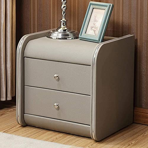 ZILOOK Nachttisch, Schlafzimmer-Aufbewahrung, europäischer Stil, Kunstleder, kleine Nachtschränke, ohne Installation, geeignet für Schlafzimmer, Hotels, Wohnzimmer Decoration