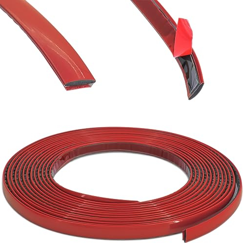 RECAMBO Zierleiste Rot - Vielseitig, Flexibel & Selbstklebend - 25mm x 5m