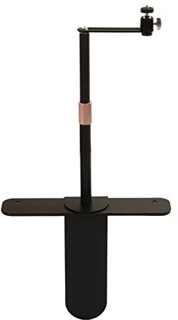 Projector Stand Bedside Sofa Stand, 360 Degree Freely Rotating Bedside Sofa Desk Wall Projector Stand, Metal Structure, Pluggable Stable Base for Home Office (Black)