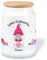 True Statements Geschenk zu Weihnachten: Personalisierte Keramikdose mit Holzdeckel und Wichtel-Motiv – 650ml Keksdose für Weihnachtsplätzchen Vorratsdose (Schöne Weihnachten, Rosa)