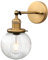 Pathson Industriel Applique Murale Abat-jour en Verre Strié Éclairage Intérieur, E27 Miroir Lampe Murale pour Salon, Salle de bain, Chambre à Coucher (Antique)