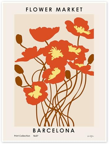 Posterlounge Flower Market, Barcelona Poster