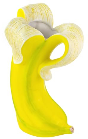 Banana Romance Vase Large - Große Vase im Bananen Design, handbemalt, ca. 35 cm hoch