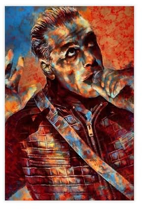 Jdekaec Till Lindemann ArtFashion Poster auf Leinwand, Schlafzimmer-Dekor, Sportlandschaft, Büro, Raumdekoration, Geschenk, ungerahmt, 30 x 45 cm