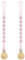 Yoolhamy Silicone Dummy Clip for Baby Boys Girls, 2Packs Soother Clips, Soft Flexible Dummy Case Pacifier Holder Clips (2pcs Pink)