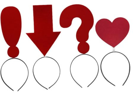 TOKIDNY 4 Stück Symbol-stirnband -haarband Lustige Stirnbänder Für Party Herz-kopf-bopper Cosplay-stirnbänder Herz Kopfbedeckung Cosplay-stirnband Party-stirnband Haarschmuck Plastik