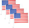 KITANDOVE 4 Stück Amerikanische Flagge Auf Dem Auto Flaggen Der Autoparade Fahrzeugfahnen Autofensterfahne Fensterclip Auf Flagge Dekorative Autofahne Usa-autoflagge Nationalflagge Polyester