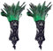 CNFXFD Spitze Feder Handschuhe für Frauen Hexe Engel Kostüm Zubehör Gothic Fingerlose Handschuhe für Halloween Party Ostern Cosplay Abend Tanz Hochzeit (Grün, Einheitsgröße)