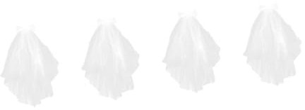 WRITWAA 4stücke Braut Schleier Mit Spitzenbogen Zweilagiger Hochzeits Schleier Weiß Für Brautmode Und Fotografie Elegantes Accessoire Für Besonderen Tag