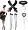WYRGQIQN Charmantes Engel Haarreif & Teufelshörner Set - Stilvolles Haarreif Schwarz, Angel Engel-Set, Elegante Karneval Kostümzubehör für Damen