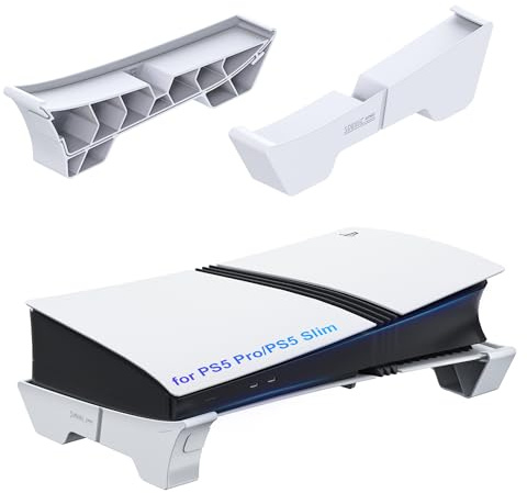 STARTRC GAMES Horizontal Stand for PlayStation 5 Pro Console, Base Stand Horizontal Accessories Compatible with PS5 Pro/PS5 Slim Disc & Digital Edition