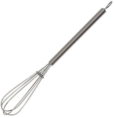 Qinlenyan Manual Mixer Mini Ball Whisk Stainless Steel Egg Beater Hand Mixer for Sauces Cream Flour Egg White Frother,Cooking Blender with Hook for Kitchen Stainless Steel
