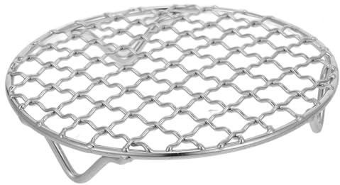 MAGICLULU Runder Edelstahl-dampfgarer Zum Backen Und Kühlen Im Topf Passend Für Heißluftfritteusen Elektrische Keramikherde Und Grillroste Als Kühlrost Mit Beinen