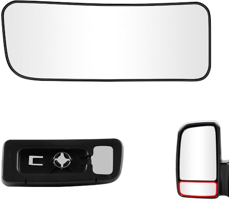 SENZEAL Lower Wing Mirror Glass Non-Heated Passenger Side for Mercedes Sprinter 2006-2018 VW Volkswagen Crafter 2006-2016 A0028111933 2E1857587A (Left)