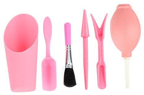 TOYANDONA 6 Piezas Conjunto de Herramientas de plantación de 6 Piezas adentro Kit de Herramientas suculentas Mini Herramientas de jardín para suculentas Kit de Cuidado de suculentas Rosa