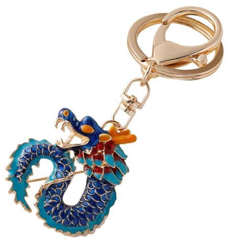 Beaupretty Metall Drachen Schlüsselanhänger Langlebiger Anhänger für Taschen und Gepäck Kreatives Design Kompakt und Tragbar als Glücksbringer und Dekoratives Accessoire