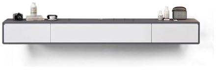 Mobile TV galleggiante 2024, console multimediale moderna a parete, elegante armadietto per soggiorno e ufficio, 180 x 20 x 24 cm (grigio)