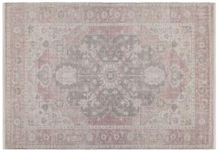 Loberon Teppich Kaelun - Orientmuster mit Schleieroptik - Flach Gewebt - Geknöpfte Haptik - 140x200 cm - Wohntextilien - Wohnaccessoires - Baumwolle - Polyester, bunt