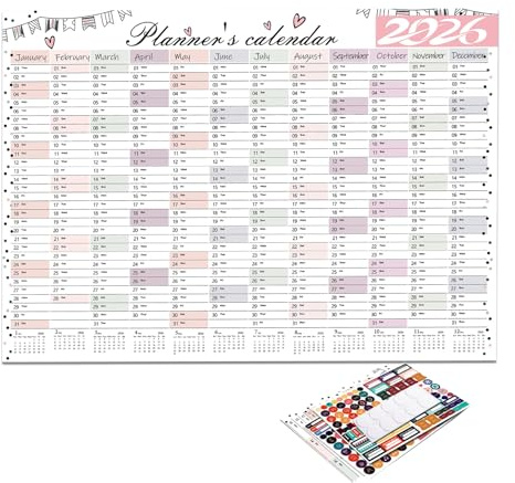 Wandkalender 2026 Wohndekoration Mit Aufklebern