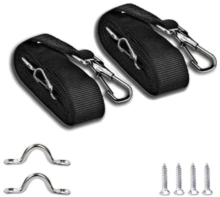 Adjustable Bimini Strap Pad Eye Straps With Hook Stainless Steel Hardware For Boat Canopy Canoe Compatible With Most Marine Covers(with accessories)