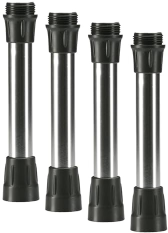 Gardena Rallonge de tube télescopique : Tube de rallonge pour pompes de citernes pluviales, 21cm, idéal pour les récipients d'eau plus longs, filetage 33,3mm (G1) / 33,3mm (G1) (1420-20) (Lot de 4)