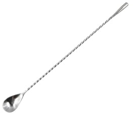 Mix-Cocktaillöffel, langer Griff, Edelstahl-Rührlöffel, 20/30/40 cm, Schaufeln, Kaffee, Cocktail, Tee, Löffel, Küche, Barzubehör (40 cm, Silber)