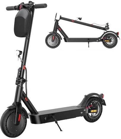 E Scooter mit Straßenzulassung, 10/8.5 Zoll Elektroroller 500W Peak, Max 40/30km Reichweite, Doppelbremse&Stoßdämpfung, APP-Verbindung, 3S Klappbar LED-Licht & Reflektoren E Roller für Erwachsene
